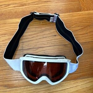 white kids' ski goggles